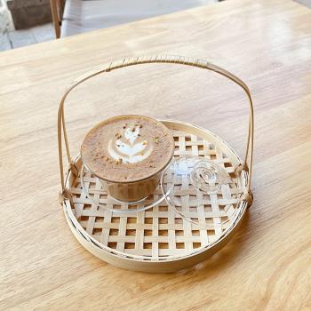 復古咖啡杯碟ins日式創意拉花杯玻璃手沖咖啡杯下午茶一人份出品