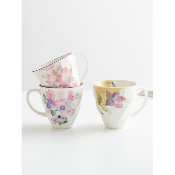 日本進口美濃燒和藍浪漫櫻花陶瓷茶壺茶杯咖啡杯水彩花卉茶具禮盒
