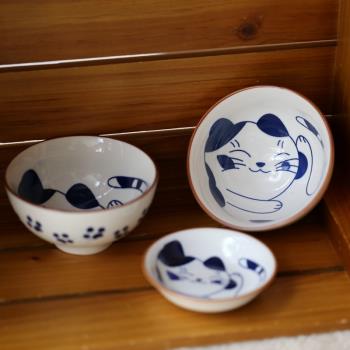 陶瓷Fan home可愛貓咪日式餐具