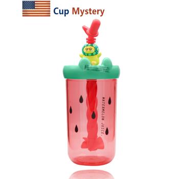 美國 cup mystery 進口PC材質時尚卡通可愛吸管小黃鴨女士吸管杯