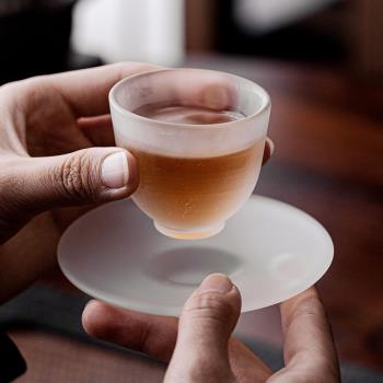 日式單個喝茶品茗琉璃杯