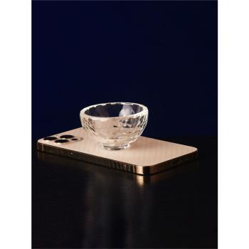 加厚水晶碗杯耐熱透明碗貢杯貢碗圣水杯凈水杯供杯供碗玻璃茶杯
