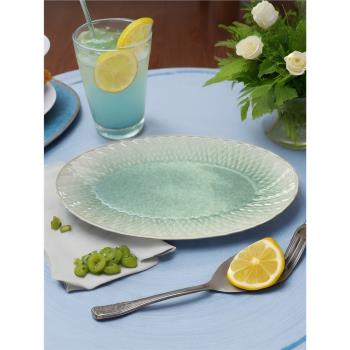 魚盤家用蒸魚盤子商用簡易陶瓷餐具輕奢創意ins風大魚盤深湯魚盤