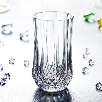 歐式個性家用復古浮雕鉆石水晶玻璃水杯果汁杯威士忌洋酒杯高腳杯