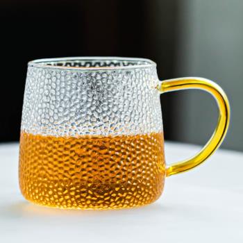 瓷牌茗茶杯個人專用耐熱家用玻璃杯日式單個大容量辦公室泡茶杯子