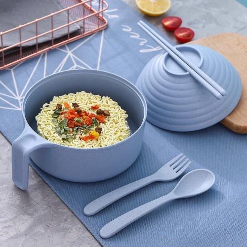 2023年懶人免洗碗納米簡約碗碗泡面的碗神奇不沾油污帶蓋便當碗蓋