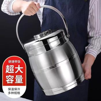 特大不銹鋼多層保溫飯盒桶超大容量10L提鍋成人3層便當菜盒湯飯桶
