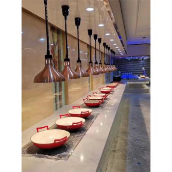 食物伸縮保溫燈連鎖超市幹貨除濕加熱烤燈自助餐廳熟油炸吊燈正博
