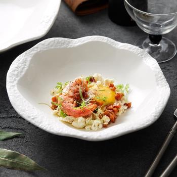 盤子碗家用2023新款陶瓷高級感湯面大碗輕奢日式好看的水果沙拉碗