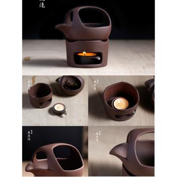 陶瓷茶爐醒茶器茶道零配小型家用茶葉提香器蠟燭烤茶器普洱焙茶器