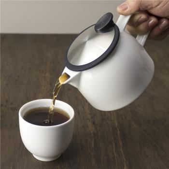 美國FORLIFE貝爾陶瓷茶壺 帶過濾網家用辦公茶具 濾茶器無鉛茶杯