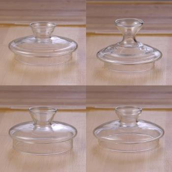 自動上水蓋養生壺蓋子蒸茶壺蓋子杯子蓋高硼硅耐熱玻璃中空過水蓋