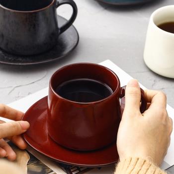 咖啡杯300ml 出口外貿精致的咖啡套具陶瓷粗陶復古北歐風格日式杯