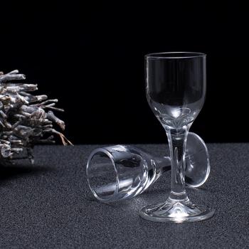 無鉛玻璃白酒杯子高腳小酒杯飯店家用烈酒杯加厚玻璃杯白酒盅酒具