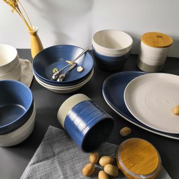 陶瓷盤子家用拉面碗創意情侶米飯碗單個沙拉面碗魚盤ins網紅餐具
