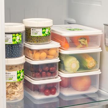 振興帶隔保鮮盒食品級帶蓋密封專用塑料家用冰箱水果蔬菜收納盒