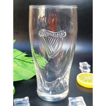 健力士原裝原廠啤酒杯雕刻杯大容量透明玻璃杯470ml浪涌杯高腳杯
