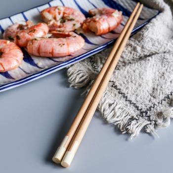 舍里 日式簡約實木竹子拼接筷子 創意尖頭日料壽司筷子家用筷子