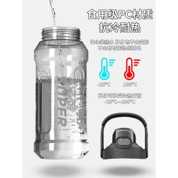 運動水杯大容量男杯子男士太空杯男生大水壺便攜塑料吸管水瓶喝水
