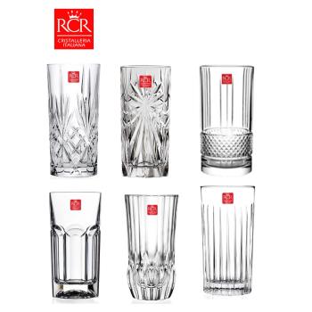 意大利進口RCR水晶玻璃杯果汁飲料杯家用玻璃冷水杯柯林長飲調酒