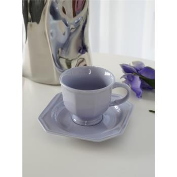 ES| 法式復古八角咖啡杯ins輕奢下午茶杯碟套裝純色創意中古日式N