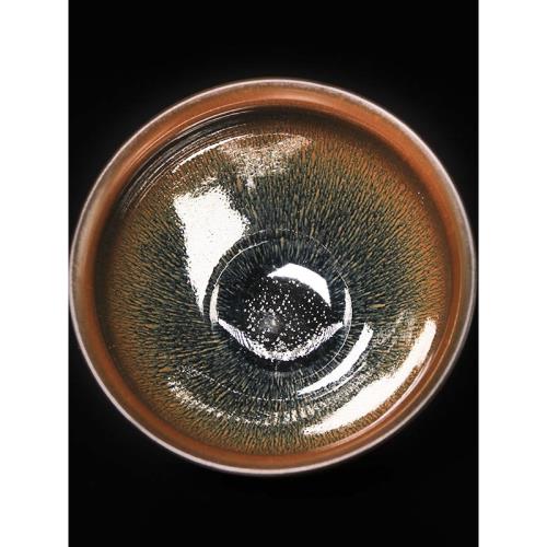 宋時代　油滴天目茶碗 建窯茶盞 唐物 古賞物茶道具　茶杯 盃 煎茶碗(A-89) 超大容量建盞碗12.5口油滴點茶盞大號飯碗宋代茶具套裝茶盞茶碗|茶杯