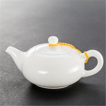 德化白瓷茶壺羊脂玉西施壺陶瓷泡茶器帶過濾小號單壺單個功夫茶具
