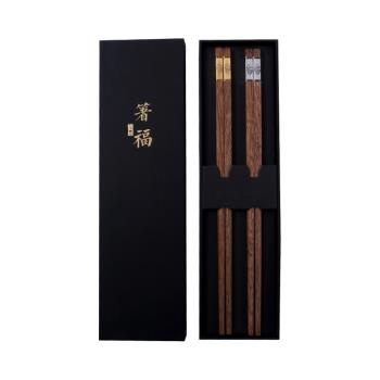 筷子情侶款一對兩雙裝2雙家用實木夫妻個性創意禮盒中國風快子