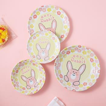 進口日式風卡通兒童菜盤陶瓷餐具