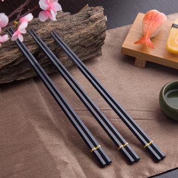 合金筷子家用高檔防滑防霉耐高溫黑色公筷商用酒店專用洗碗機可用