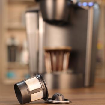適用Keurig克里格咖啡機可重復使用膠囊殼自填粉咖啡過濾器過濾杯