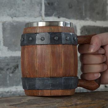 海賊王同款酒杯航海王木桶啤酒杯創意杯子家用馬克杯COS動漫道具