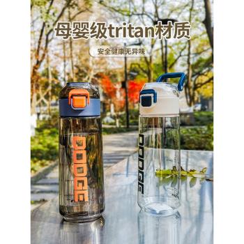 高顏值運動水杯耐高溫男女直飲tritan大容量防摔學生塑膠茶隔杯子