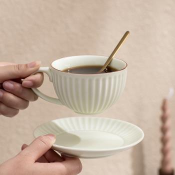 歐式小奢華家用拉花咖啡杯碟收納架套裝陶瓷高顏值手沖水杯伴手禮
