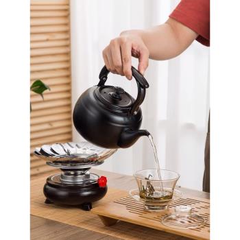 加厚不銹鋼茶壺飯店古典泡茶壺電磁爐煮水壺平底茶水壺明火可用