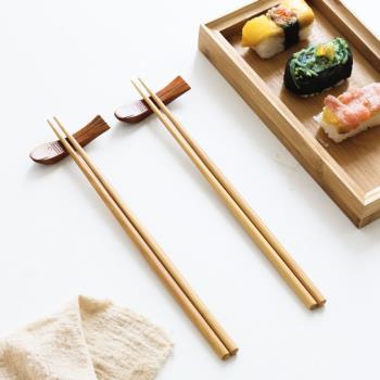 竹筷子家用日式尖頭筷子細尖家用壽司刺身日本料理楠竹筷子和風