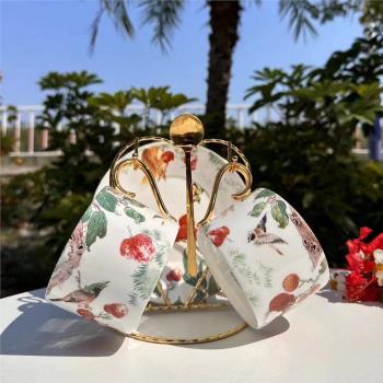 四幅骨瓷咖啡杯碟套裝高檔精致情侶水杯網紅歐式小奢華下午茶茶杯