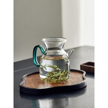 玻璃茶壺綠茶專用手執壺耐熱帶過濾花茶泡茶壺紅茶沖茶器茶杯套裝