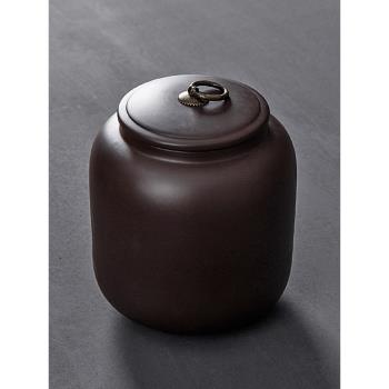 紫砂茶葉罐大號一斤裝存儲罐普洱茶罐陶瓷密封罐散裝茶缸通用家用