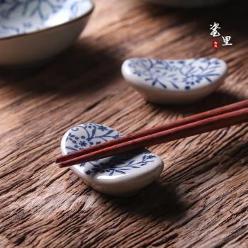陶瓷筷子架托家用高端精致擱筷子托輕奢放筷子的小托筷子枕托墊托