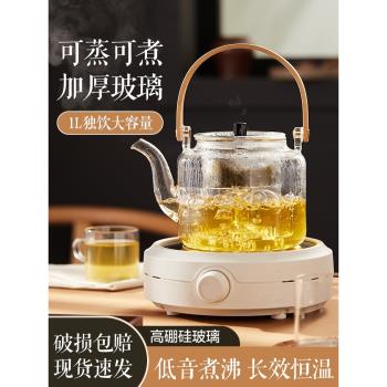 煮茶壺電陶爐玻璃泡茶家用耐養生加熱燒水壺茶具套裝提梁壺煮茶器