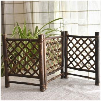 紫竹竹籬笆屏風小圍欄 柵欄 茶室桌面裝飾 茶臺茶道擺件 攝影背景