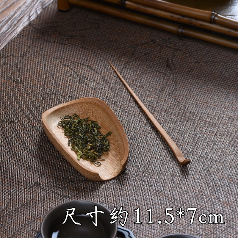 竹子茶則賞茶則茶荷茶道六君子配件竹茶則碳化鏡面竹節禪意|茶道/零配
