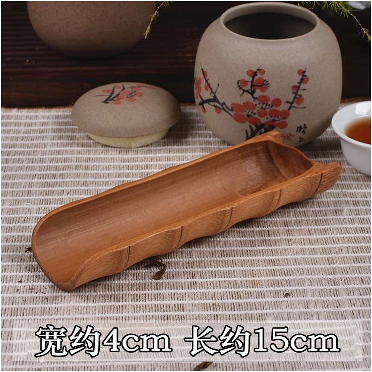 竹子茶則賞茶則茶荷茶道六君子配件竹茶則碳化鏡面竹節禪意|茶道/零配