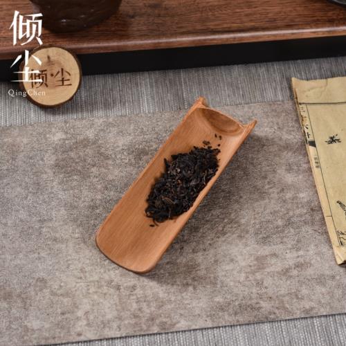 竹子茶則賞茶則茶荷茶道六君子配件竹茶則碳化鏡面竹節禪意|茶道/零配