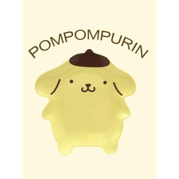 出口日本黃色卡通Pompurin零食盤可愛布丁狗餐盤壽司碟面包點心盤