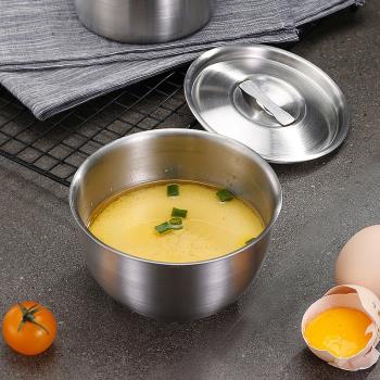 304食品級不銹鋼蒸蛋碗帶蓋燉湯盅寶寶輔食碗雞蛋羹飯碗