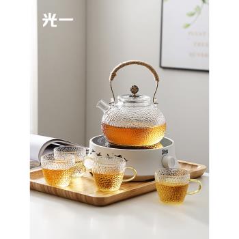 光一玻璃水果茶壺泡茶家用耐高溫電陶爐煮茶壺圍爐燒水壺養生茶具