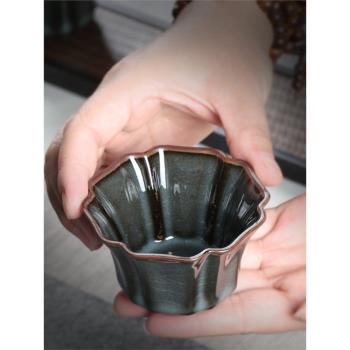 青瓷龍泉哥窯鐵胎手工杯功夫茶具茶杯茶碗家用陶瓷主人杯單杯品茗