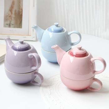 小茶壺一人用陶瓷泡茶單壺精致一人喝家用小號 一壺一杯茶壺過濾